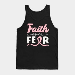 Faith Over Fear Pink Tank Top